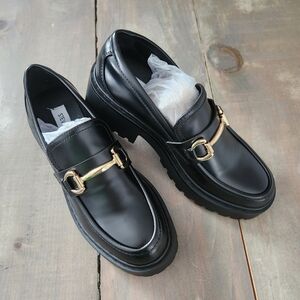 Steve Madden Black Platform Loafers - Size 38 (7.5)
